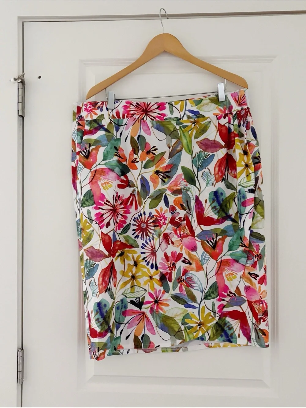 Rip Skirt Hawaii Watercolor Wildflower Adjustable Pockets Wrap Skirt XL